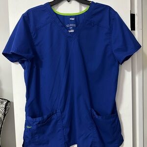 Men's Royal Blue V-Neck Scrub Top